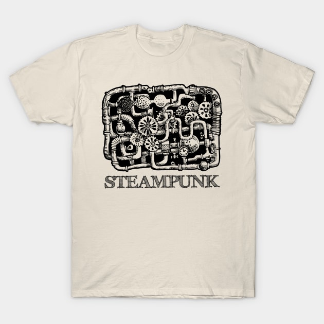 Steampunk (Horizontal) Color Me! T-Shirt by CoffeeandTeas